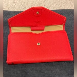 Zoppen Travel Wallet Red Tri-fold Passport Multi-purpose Rfid Blocking